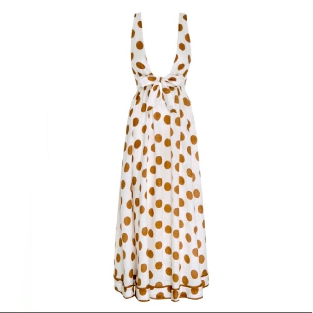 Empire Tie Front Long Dress- Zimmermann